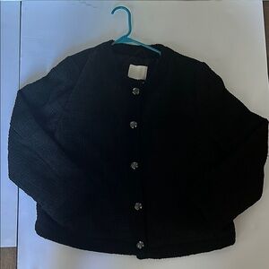 H&M Black Blazer with Clean Neckline and Versatile Style